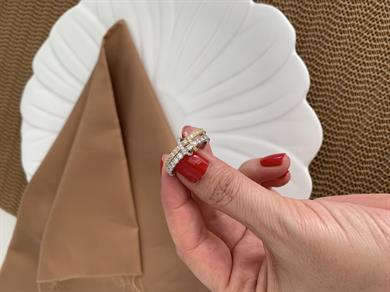 Özel Seri Komple Zirkon Taşlı Mix 2 Li Alyans Yüzük