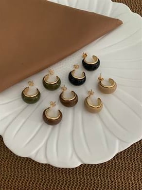 Özel Seri Mineli Damla Küpe