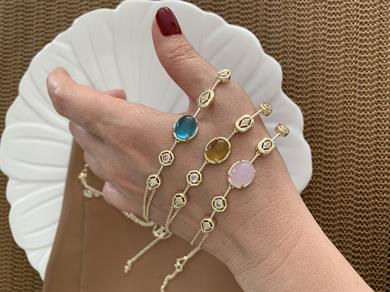 Özel Seri Opal Taşlı Y Kolye 