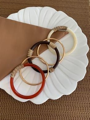 Özel Seri Orjinal Marka Bakır Pırıltılı Dörtlü Renkli Bilezik