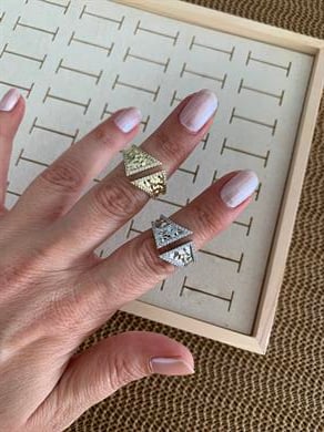 Özel Seri Plaka Ezme Zirkon Taşlı Yüzük