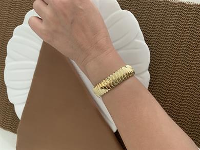 Özel Seri Plaka Kıvrımlı Lastik Bilezik