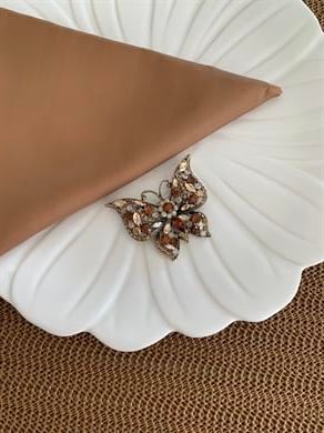 Özel Seri  Renkli Baget Taşlı Kelebek Figürlü Broş