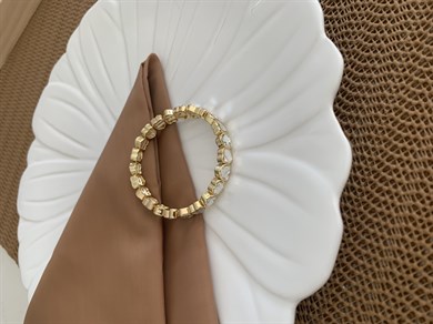 Özel Seri Tek Taş Kalp Sıralı Lastik Bilezik