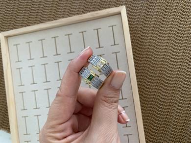 Özel Seri Zirkon Gümüş Taşlı Baget  Kare Tek Taş Yüzük