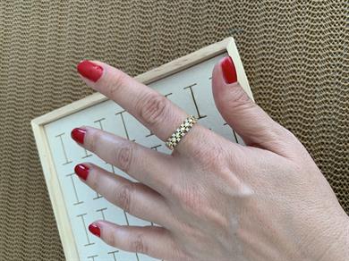 Özel Seri Zirkon Taşlı Baklava Desen Yüzük