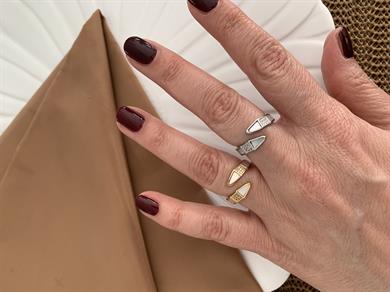 Özel Seri Zirkon Taşlı Sdf Çivi Yüzük