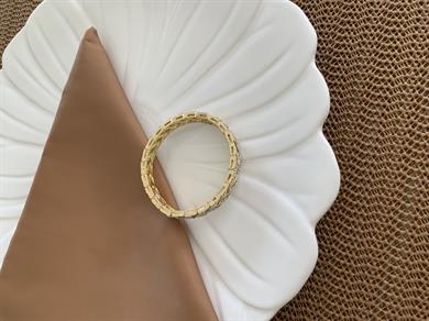 Özel Seri Zirkon Taşlı V Tasarım Lastik Bilezik