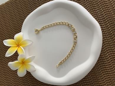 Vip 14k Dümen Uçlu Zincirli Zirkon Taş Düğüm Detaylı Bileklik