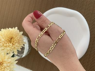 Vip 14k İnce İç İçe Geçme Klasik Zincir Kolye