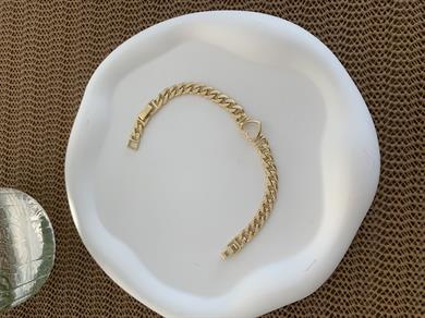 Vip 14k Klasik Zincirli Kalp Bileklik