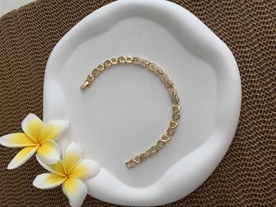 Vip 14k Komple Zirkon Taşlı S Sıralı Bileklik