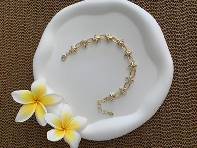 Vip 14k Oval Zincirli Çivi Tasarım Bileklik