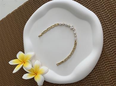 Vip 14k Plaka Zincirli Kare Taşlı Bileklik