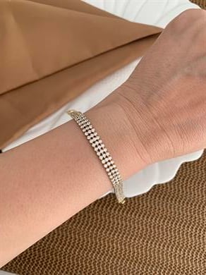 Vip 14k Üç Sıra Su Yolu Bileklik