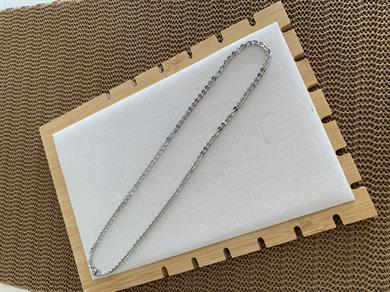 Vip 50 Cm Gümüş İç İçe Geçme Pul Sıralı Kolye