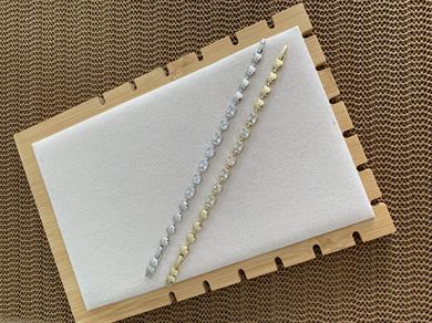 Vip Baget Kare Tek Taş Sıralı Bileklik 