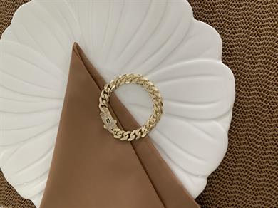 Vip Gold 18 Cm Kalın Kesme Gurmet Bileklik