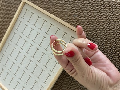 Vip Gold 2 cm  Düz Halka Küpe