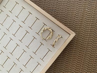 Vip Gold 2 Cm Pırıltılı Burgu Halka Küpe