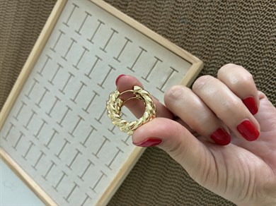 Vip Gold 2,5 cm Burgu Halka Küpe