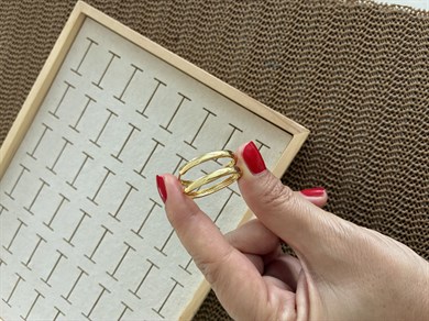 Vip Gold 2,5 cm İnce Düz Halka Küpe