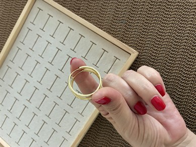 Vip Gold 2,5 cm İnce Düz Halka Küpe