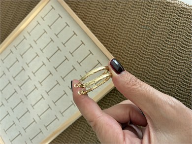 Vip Gold 2,5 Cm Pırıltılı Lazer Halka Küpe
