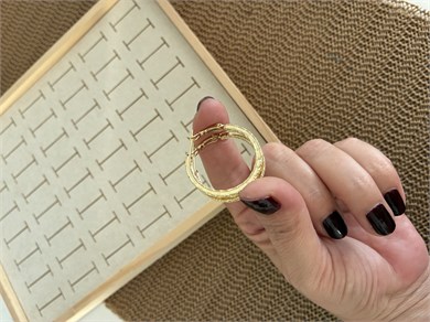 Vip Gold 2,5 Cm Pırıltılı Lazer Halka Küpe