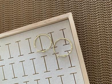 Vip Gold 3 Cm Pırıltılı Halka Küpe