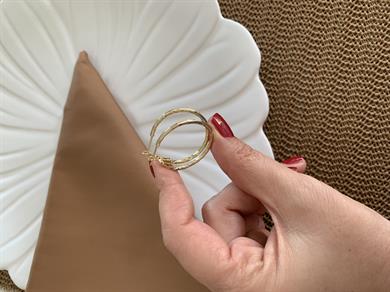 Vip Gold 3 Cm Pırıltılı Halka Küpe