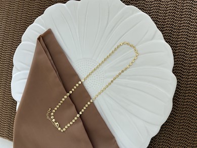 Vip Gold 40 Cm Pırıltılı Pul Kolye