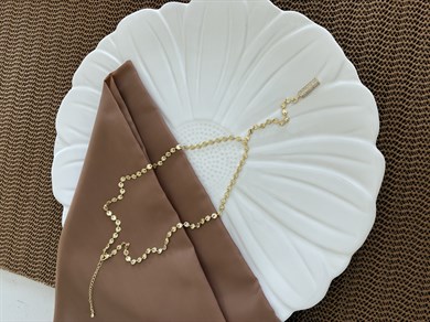 Vip Gold 42 Cm Topçuk Zincir Zirkon Taşlı Çubuk Y Kolye