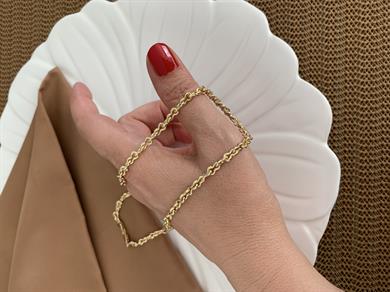 Vip Gold 44 Cm İç İçe Geçme Sonsuzluk Kolye