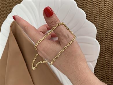 Vip Gold 44 Cm İç İçe Geçme Sonsuzluk Kolye