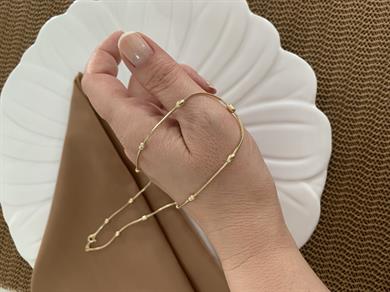 Vip Gold 45 Cm Badem Sıralı Kolye