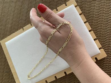 Vip Gold 45 Cm İnce İç İçe Geçme Klasik Zincir Kolye