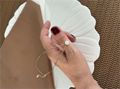 Vip Gold 45 Cm İnce Zincirli Küçük Daire Tek Taş Kolye