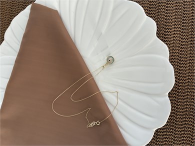 Vip Gold 45 Cm İnce Zincirli Mavi Nazar Top Kolye