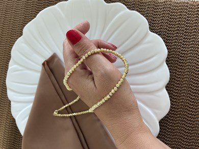 Vip Gold 45 Cm Pırıltılı Dorika Kolye 