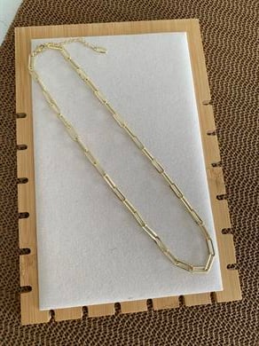 Vip Gold 49 Cm İç İçe Geçme Ataç Zincirli Kolye