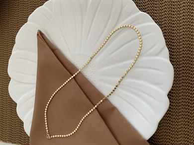 Vip Gold 49 Cm Pırıltılı Ezme Kolye