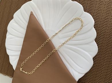Vip Gold 50 Cm İç İçe Geçme Ataç Zincirli Kolye
