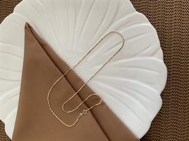 Vip Gold 50 Cm Pırıltılı Seyrek Zincir Kolye