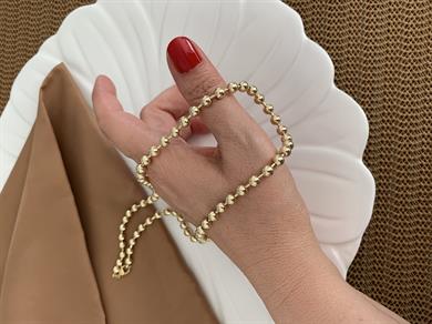 Vip Gold 50 Cm Topçuk Sıralı Kolye