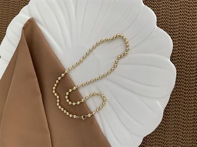 Vip Gold 50 Cm Topçuk Sıralı Kolye