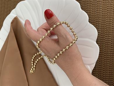 Vip Gold 50 Cm Topçuk Sıralı Kolye