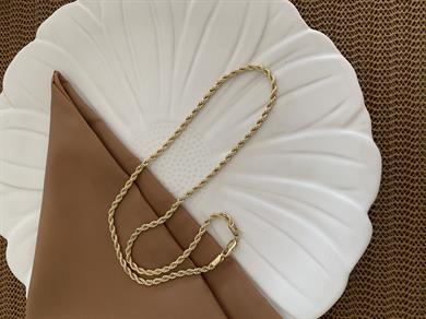 Vip Gold 54 Cm Kalın Burgu Zincir Kolye