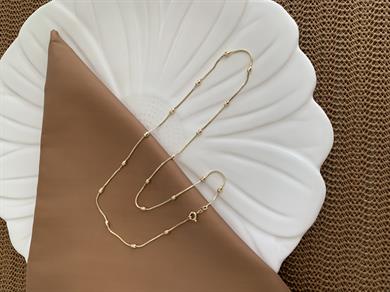 Vip Gold 55 Cm Badem Sıralı Kolye