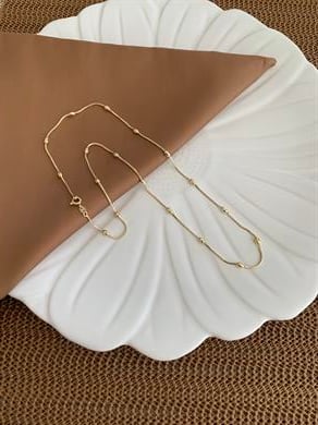 Vip Gold 55 Cm Badem Sıralı Kolye